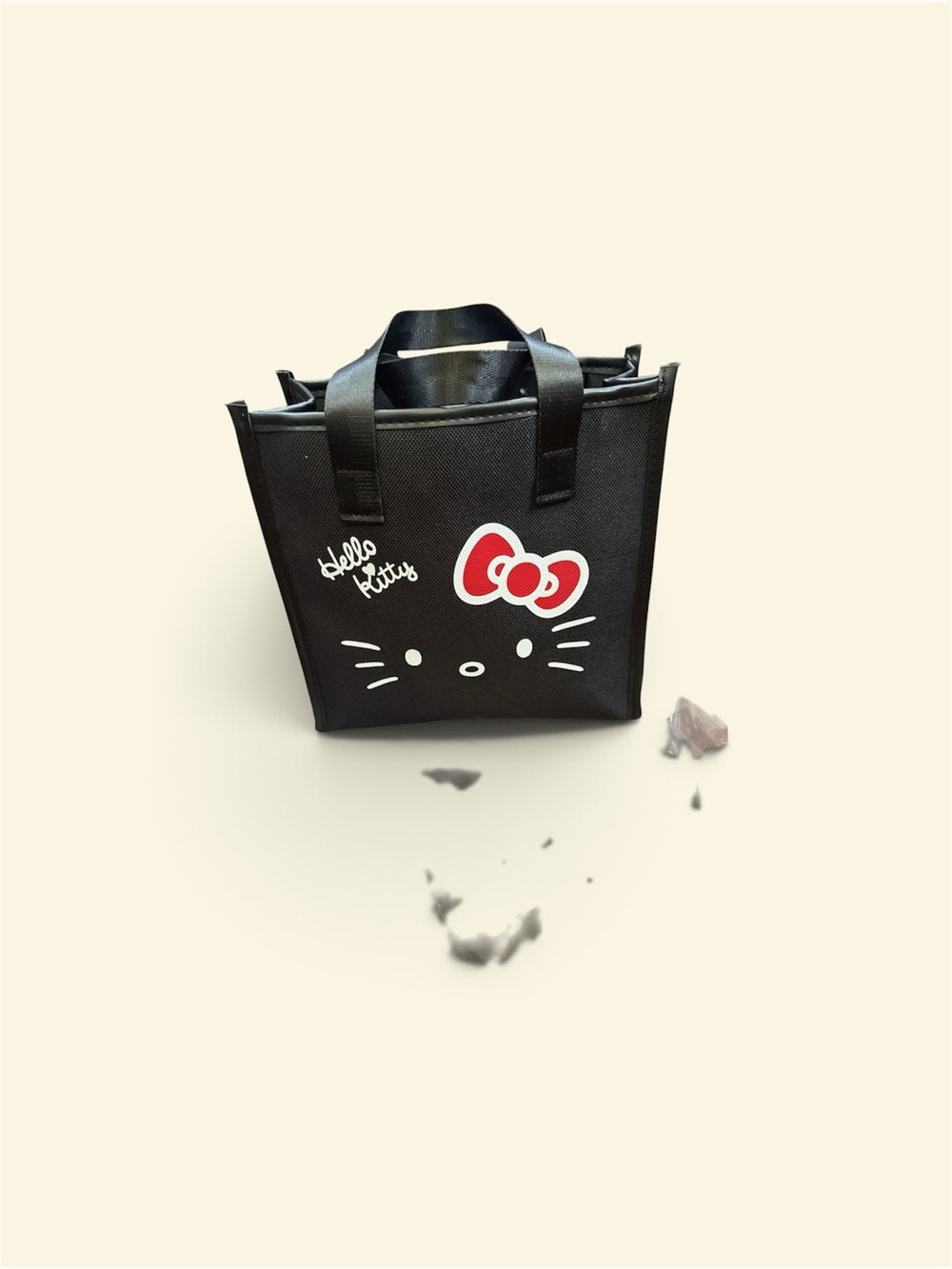Hello Kitty Black Tote with Red Bow Accent